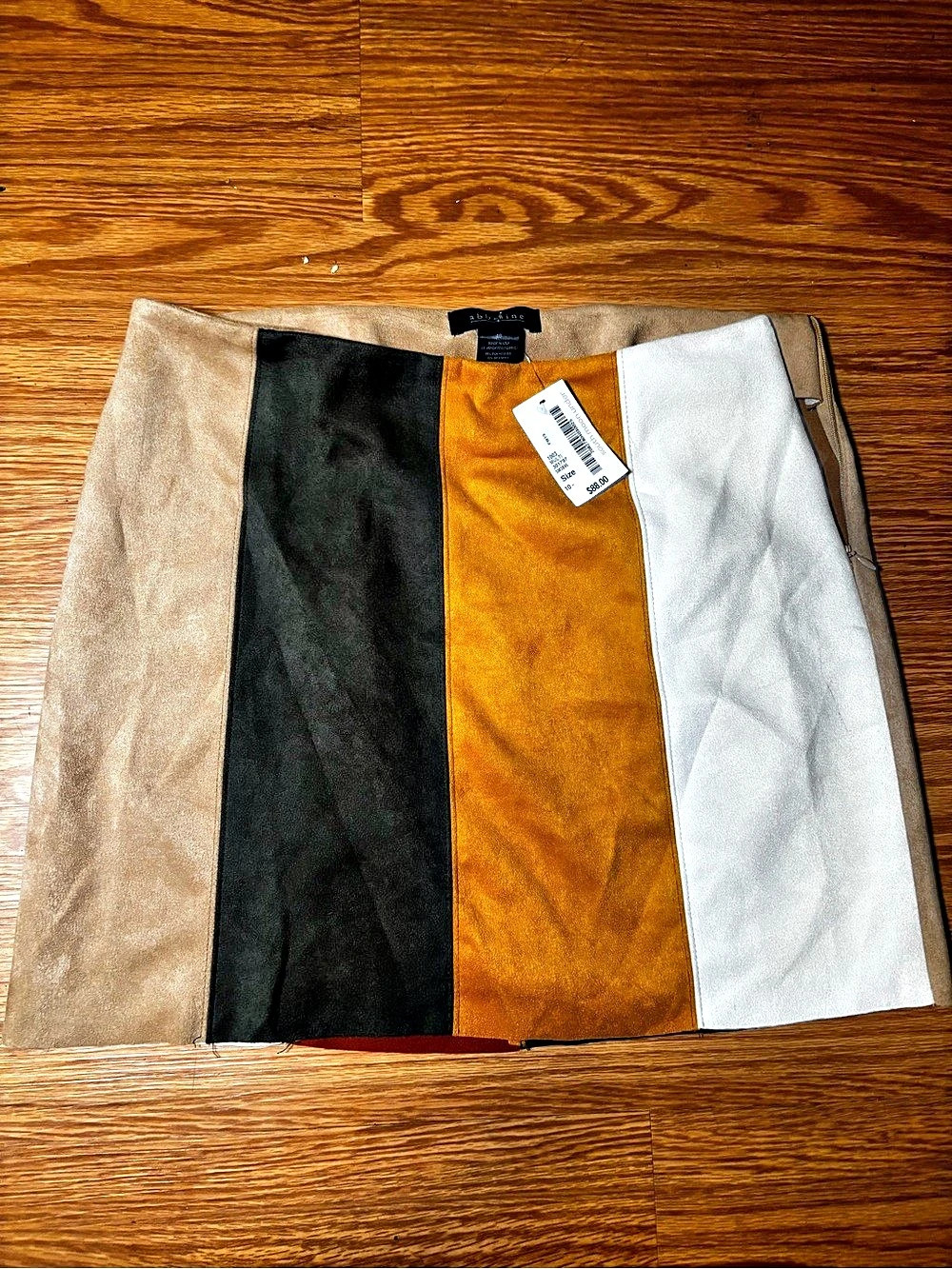BCBGMAXAZRIA Color Block Mini Skirt Size 10 NWT